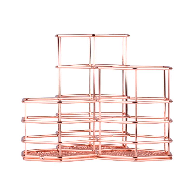 Pen Holder，3 in 1 Desk Organizer，kitchen Utensil Holder，Rose Gold Makeup Brush — image 1
