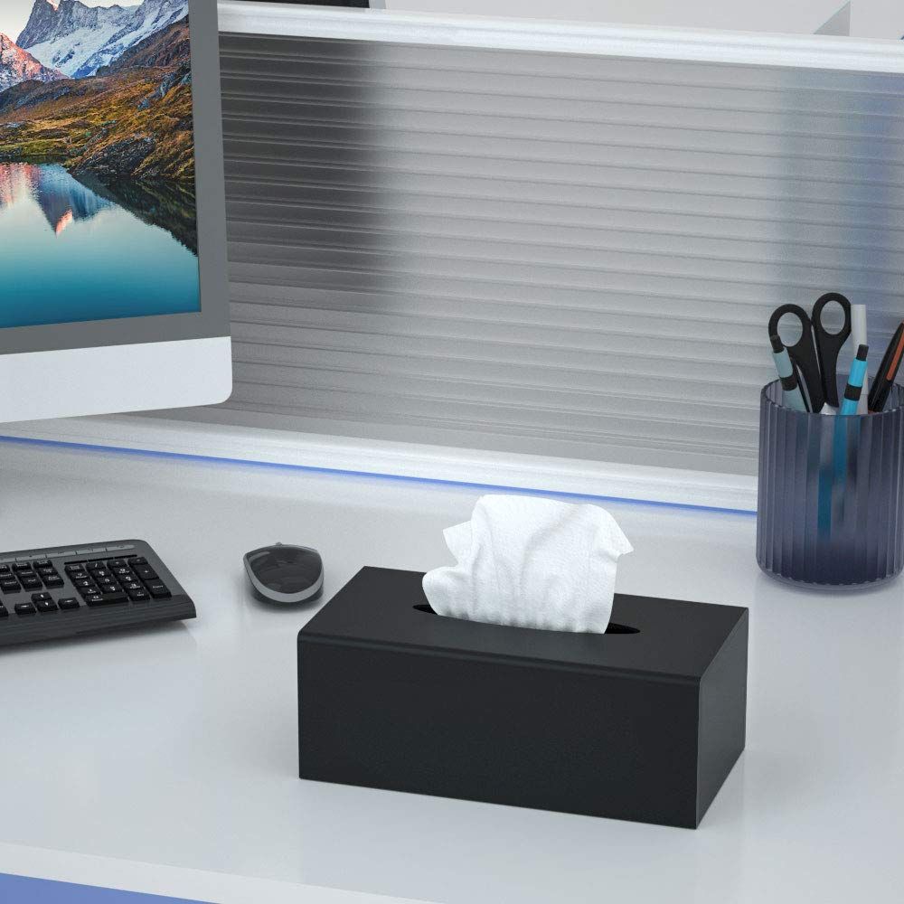 Rectangular Facial Tissue Holder Case Dispenser for Bathroom Kitchen Bedroom view 5