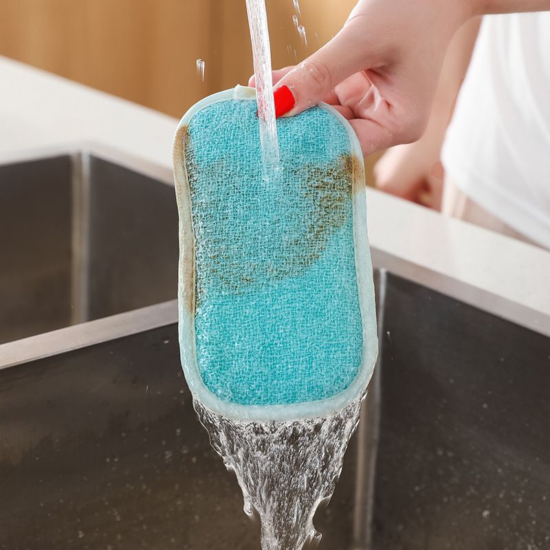 2 Pack Microfiber Non Scratch Dish Scrub Sponge view 4