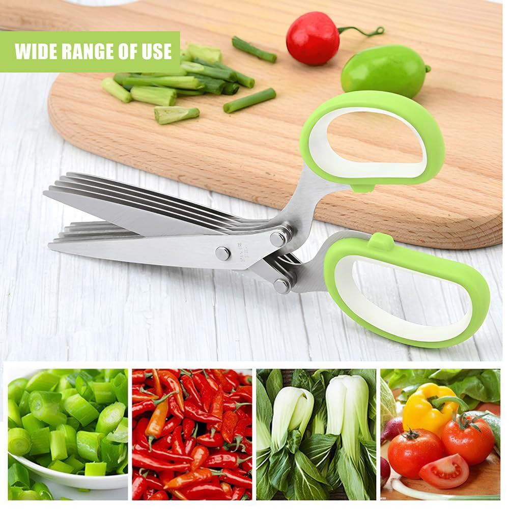 Kitchen Herb Scissors，Multipurpose food scissors ，Blades and Safety cover view 5
