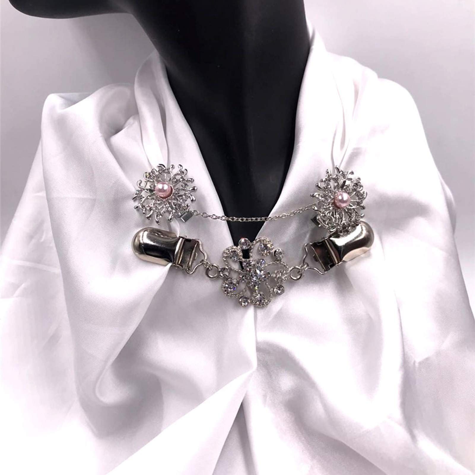 Flower Pattern Retro Dress Shirt Scarf Sweater Shawl Clip Brooch Pins for view 5