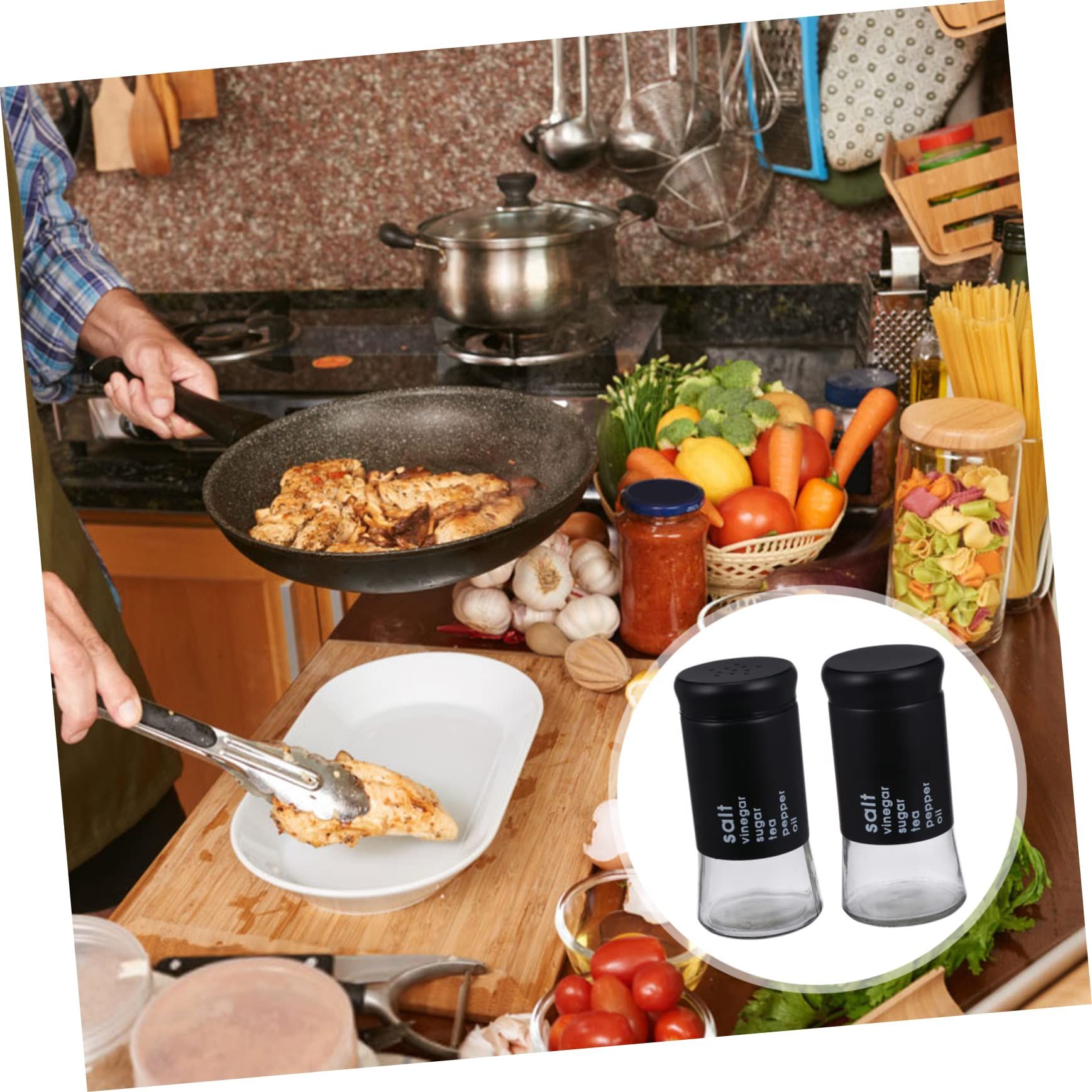 2pcs Kitchen Spice Bottle Kitchen Seasoning Jars Seasoning Bottle Condiment view 3