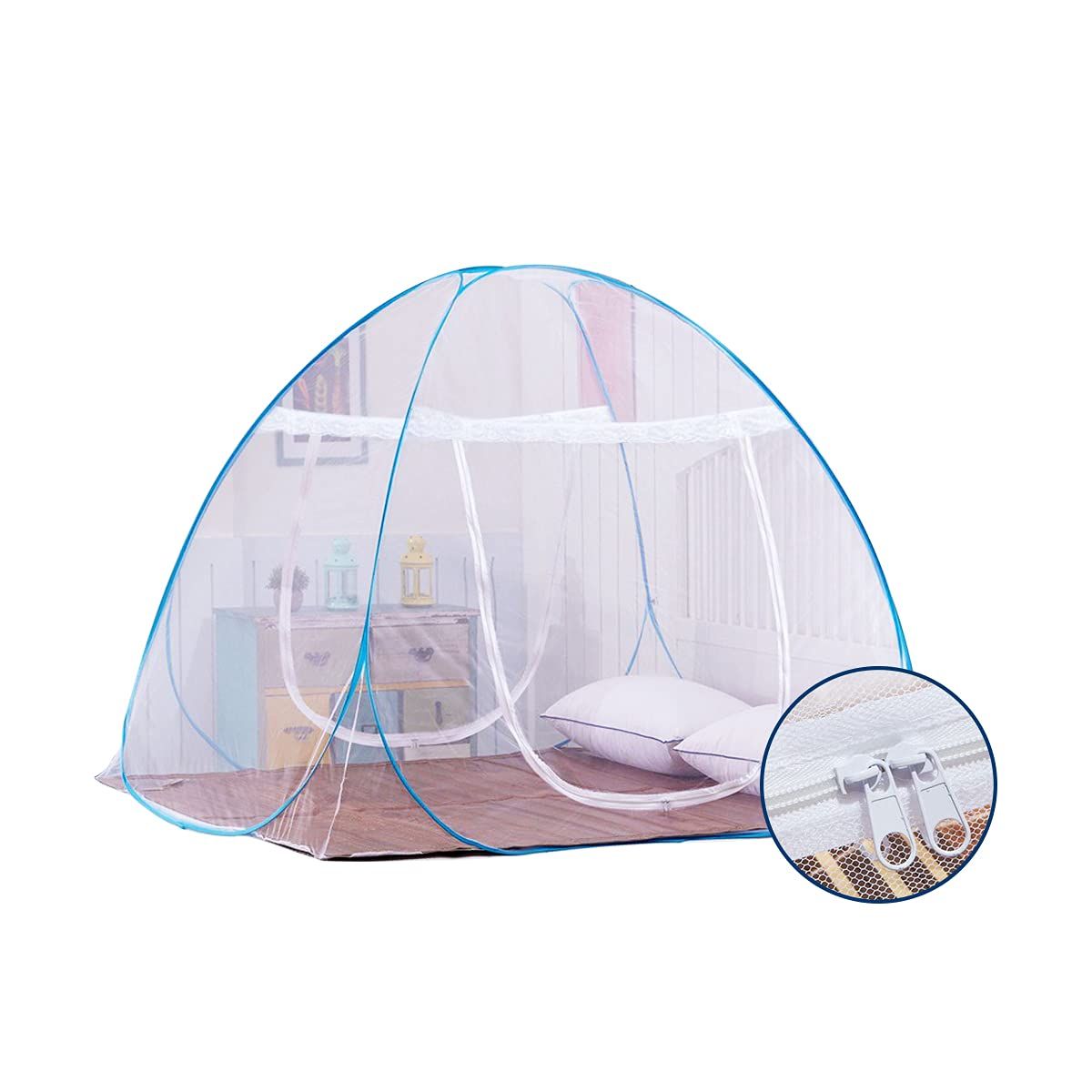 Pop-Up Mosquito Net Tent for Beds Portable Folding Design with Net Bottom for — image 1