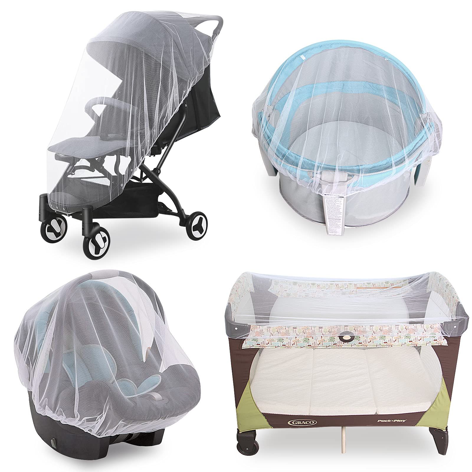 Net for Stroller, Reusable Bug Net for Stroller, Bassinets, Cradles, Playards — image 1