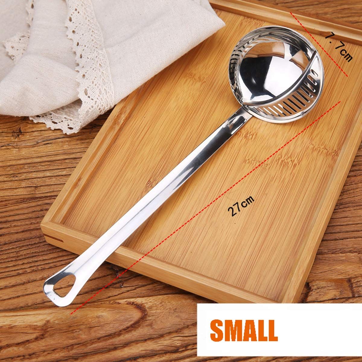 Multi Kitchen Utensil Scoop Soup Ladle Hot Pot Home Double-Use Stainless Steel view 2