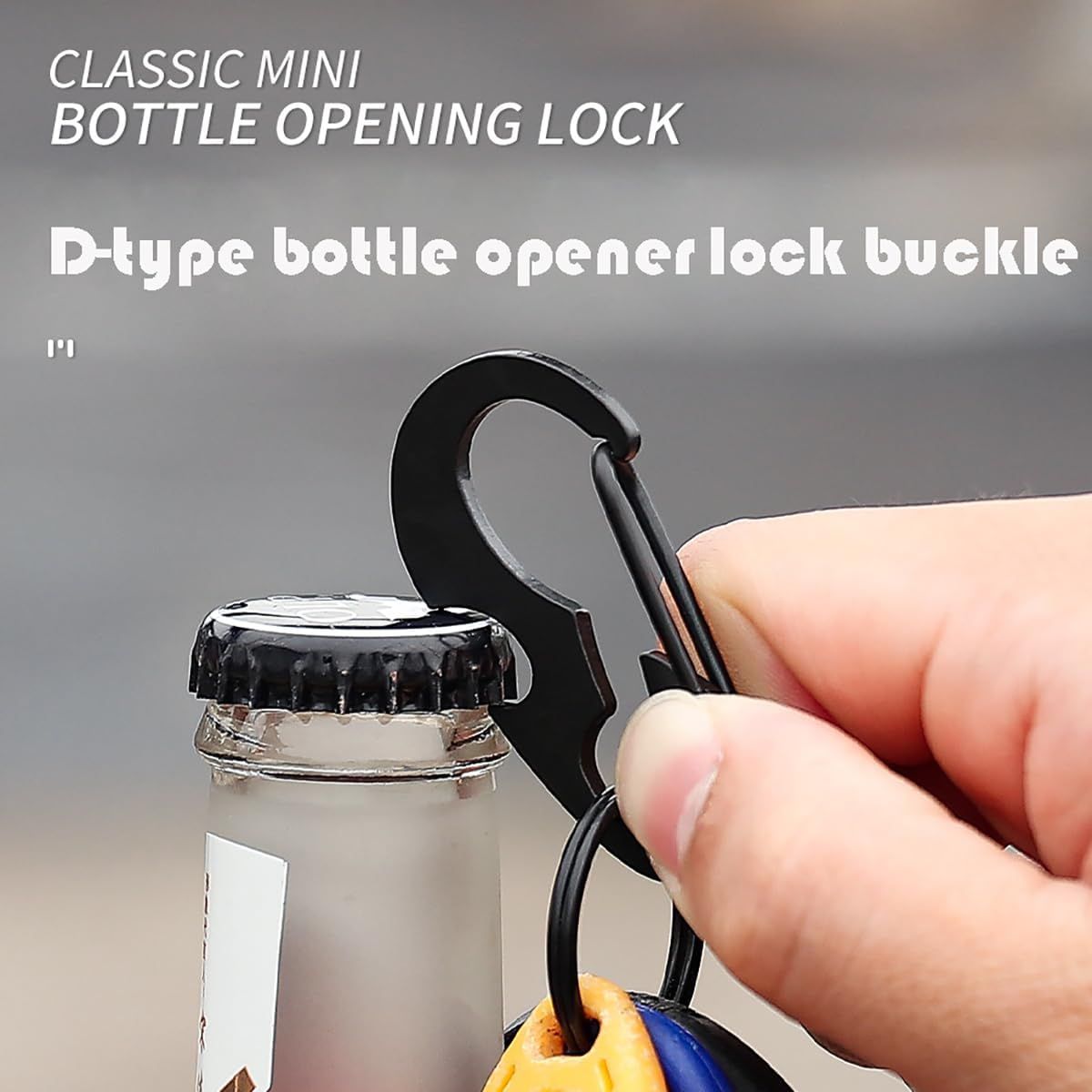 3 Pieces Small D-Type Carabiner Clip Heavy Duty Mini Outdoor Camping Bottle view 4