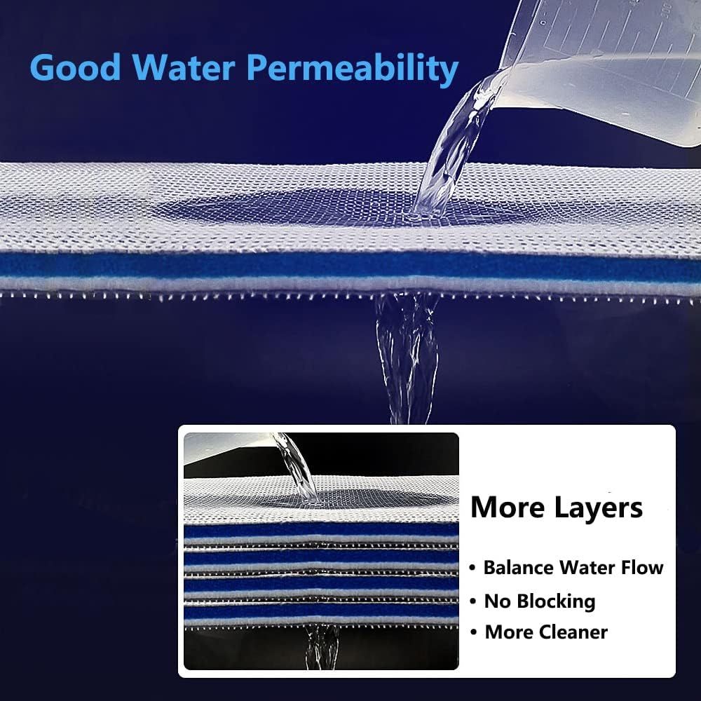 Aquarium Filter Media, Newly Premium 8-Layer Filter Pads for Aquarium, Fish view 3