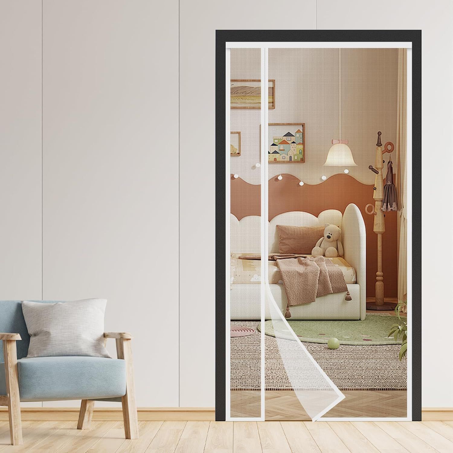 Reversible Left or Right Side Opening Magnetic Screen Door — image 1