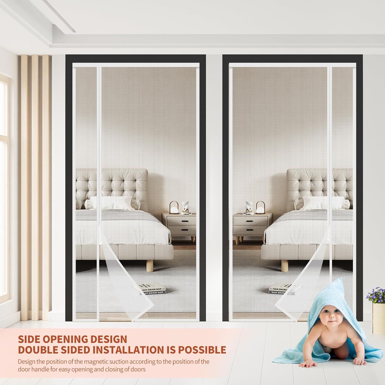 Reversible Left or Right Side Opening Magnetic Screen Door view 4