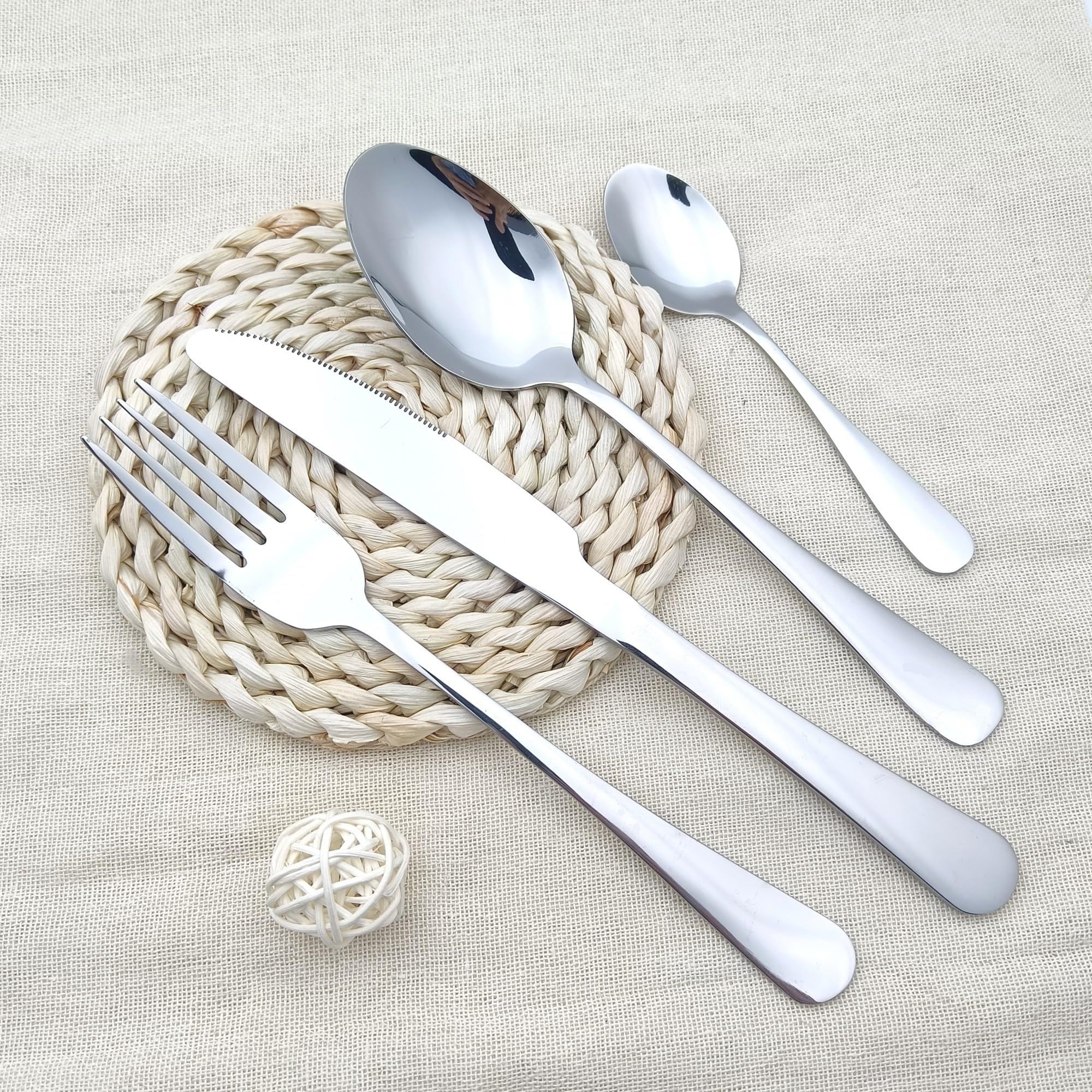 Silverware Set, Stainless Steel Flatware Cutlery Set, Birthday Christmas Gift view 5