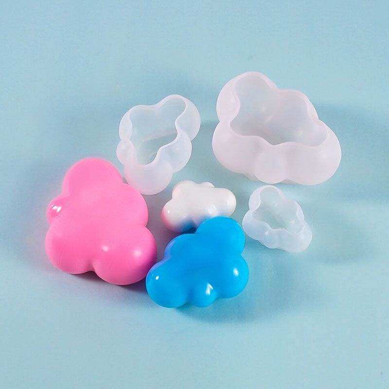 3Pcs/Set 3D Cloud Shape Chocolate Silicone Mold Mousse Ice Cube Mould Pudding view 2