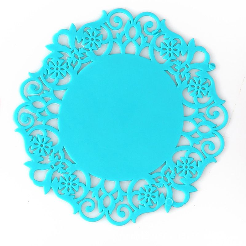 Hollow Silicone mat, Flower-Shaped Anti-Slip mat, Waterproof and Heat view 2