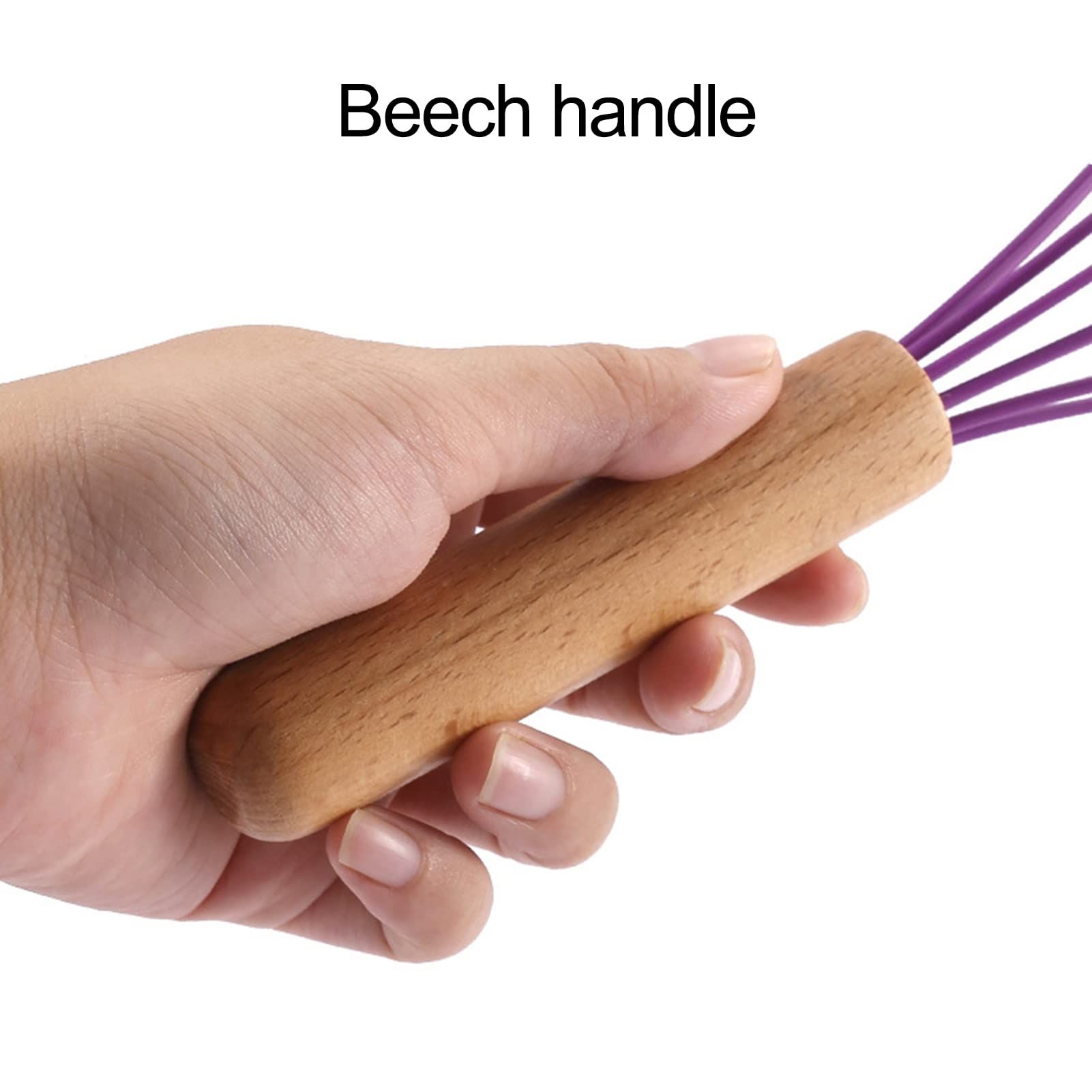 Egg Mixer Manual Egg Mixer Milk Frother Kitchen Utensil Mixing Wooden Handle view 4