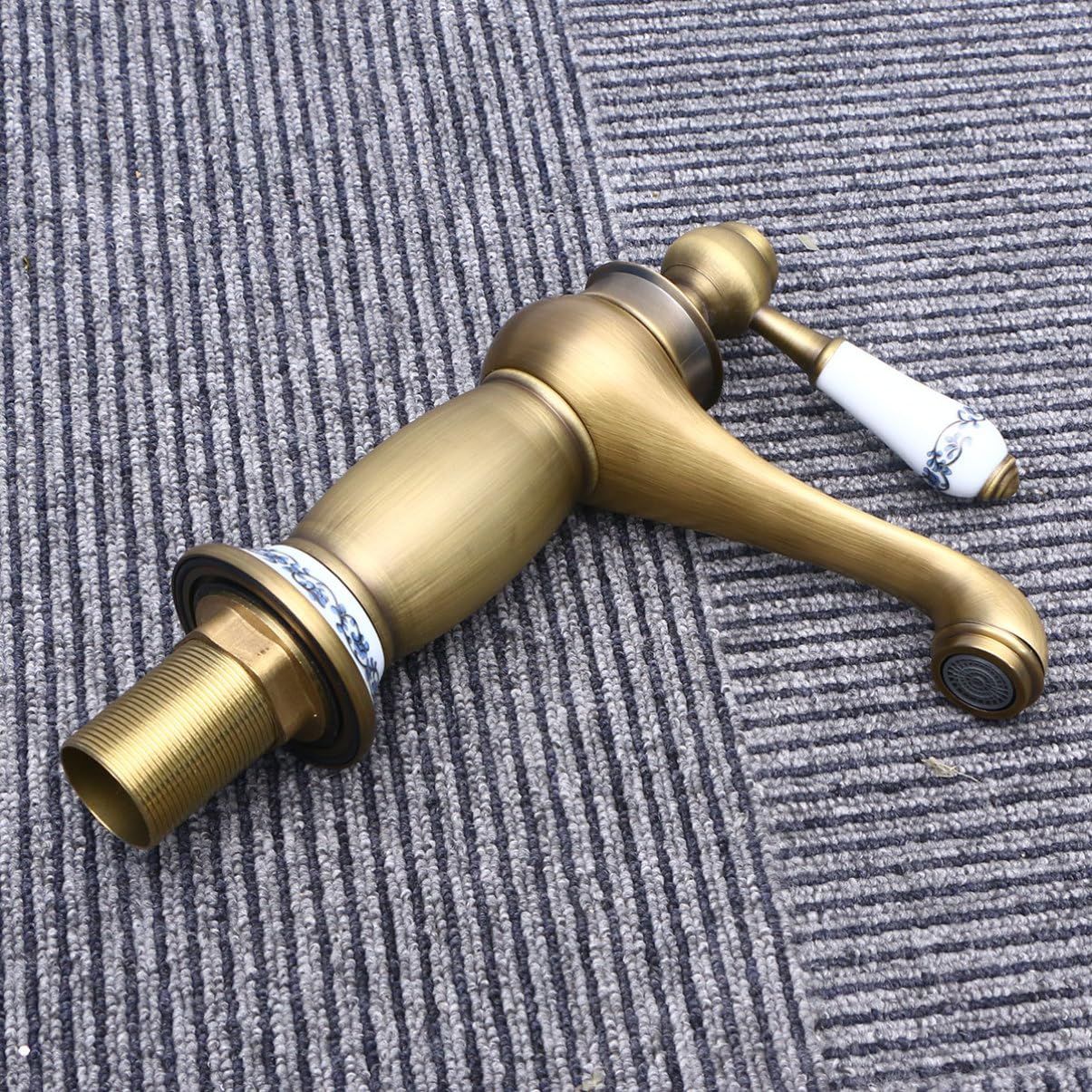 Vintage Antique Brass Faucet with and Porcelain view 2