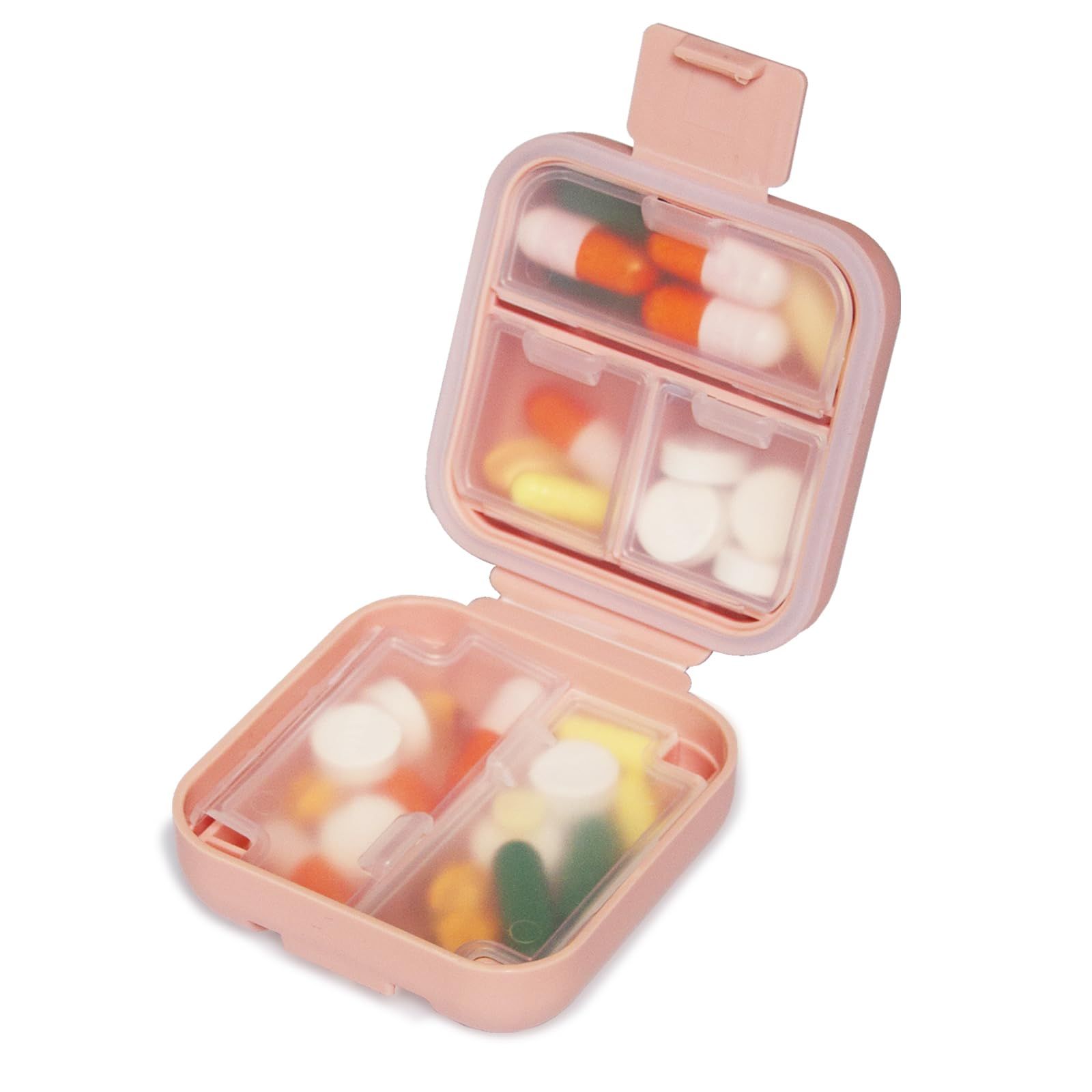 5 Compartments Portable Moisture Proof Small Pill Case for Pocket Purse Travel