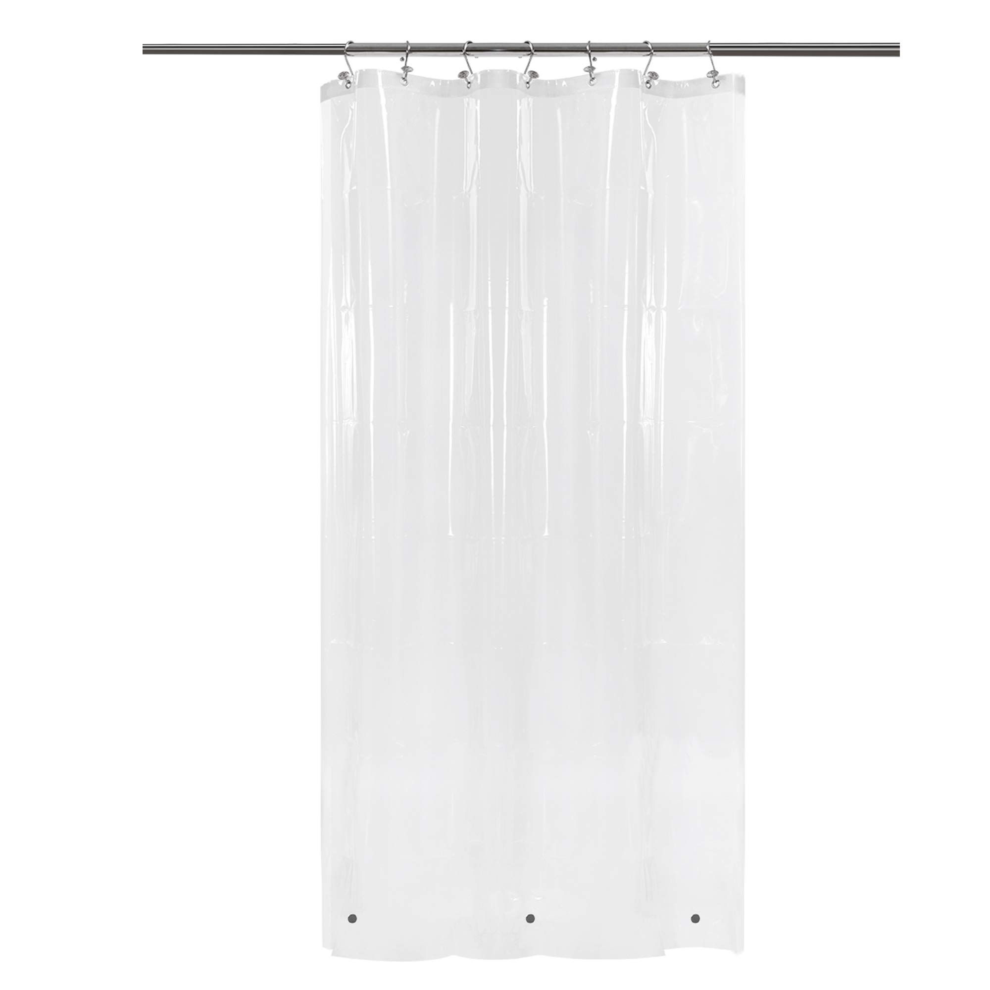 71 inch Wide Stall Shower Curtain Liner with 3 Magnets — image 1