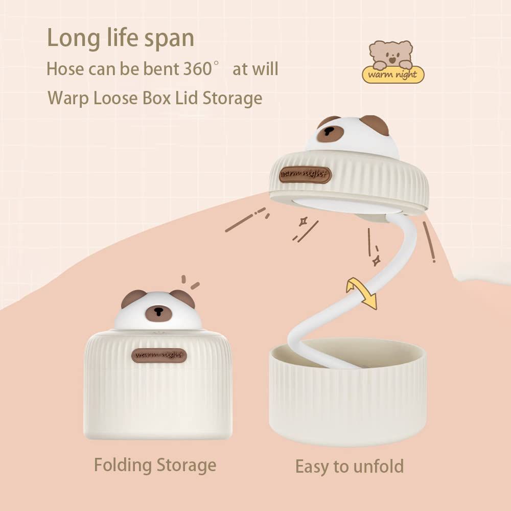 Cute Kawaii Desk Lamp Foldable Desk Lamp Cartoon Bear Atmosphere Night Light view 3