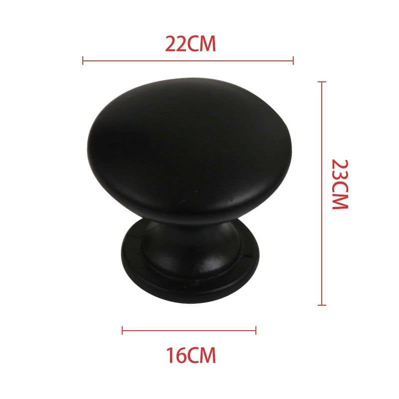 4X Matt Black Cabinet Hardware Round Mushroom Knob Drawer Handlesfor Kitchen view 2