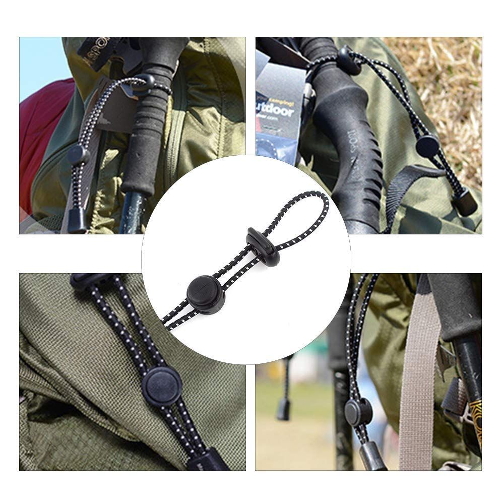 2Pcs Securing Rope Buckle Climbing Stick Elastic Rope Buckle for view 3