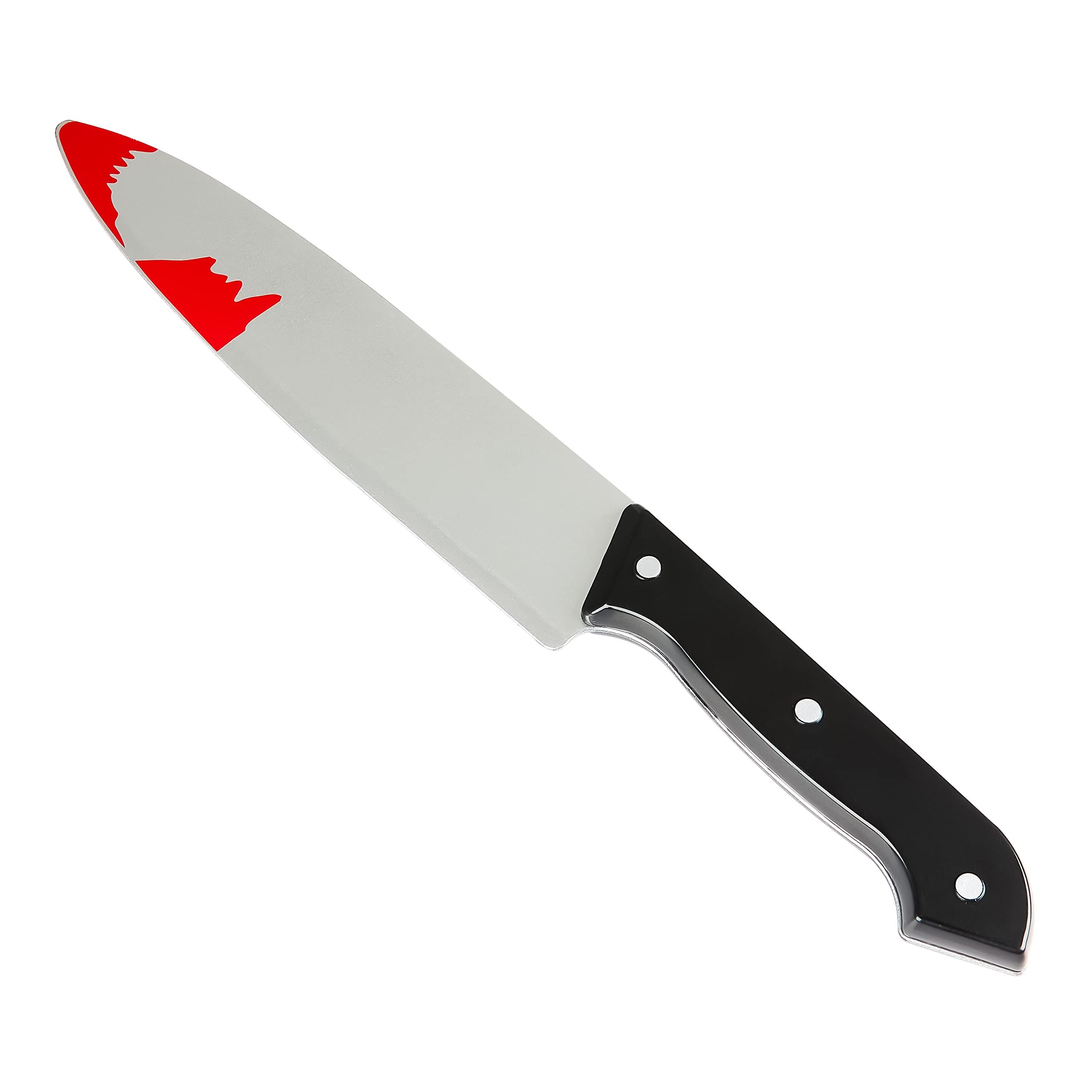 Halloween Knife Prop - A pack of 1-30cm long black handled fake bloody knives view 4