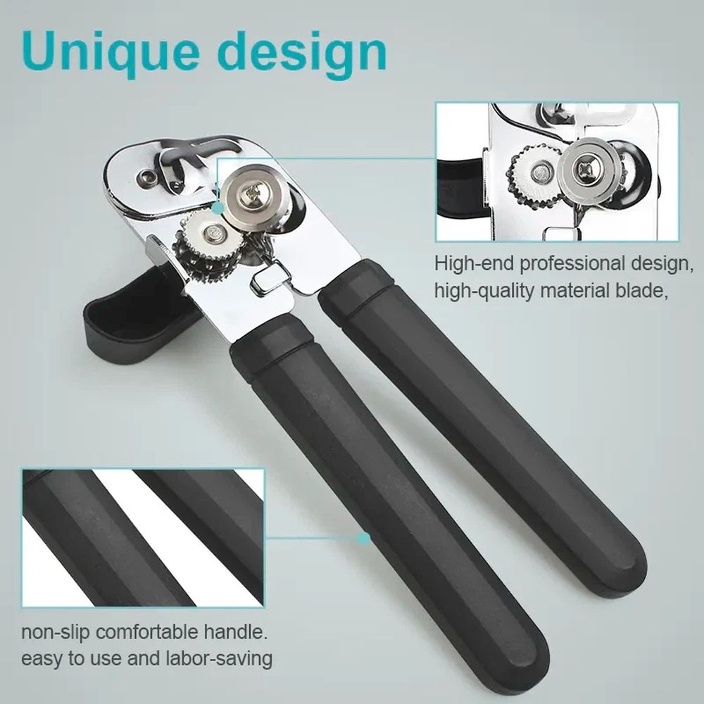 Stainless steel can opener can cutter view 4