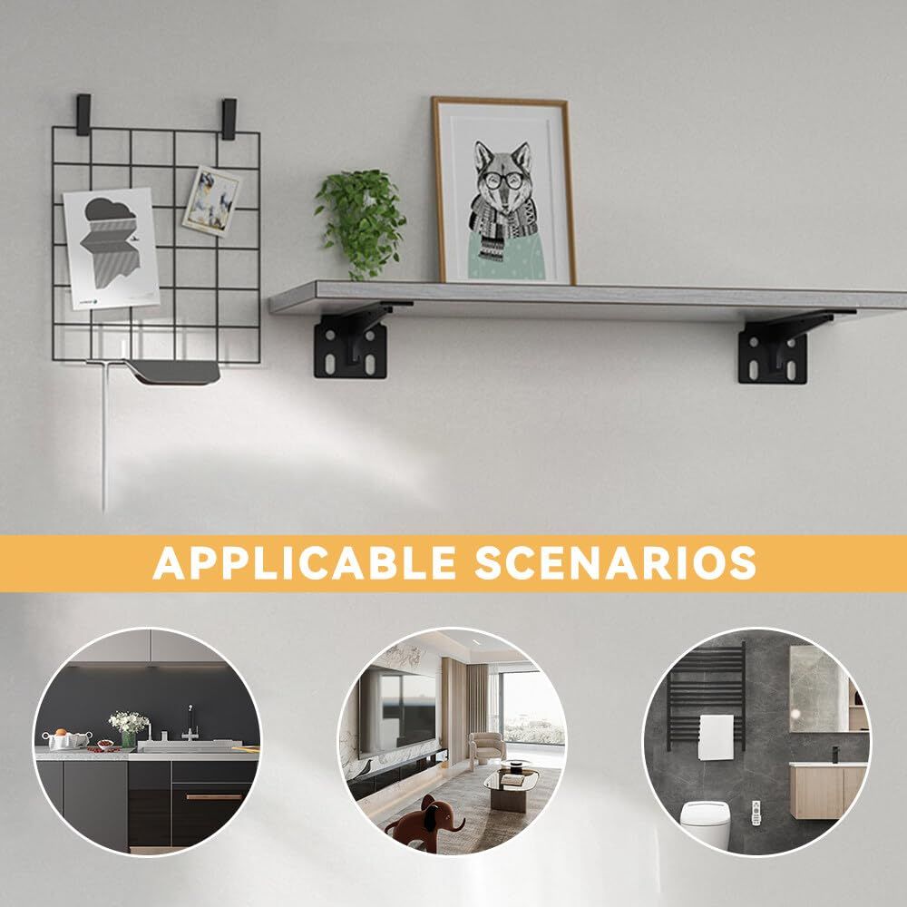 2PCS Heavy Duty Hidden Shelf Brackets view 5