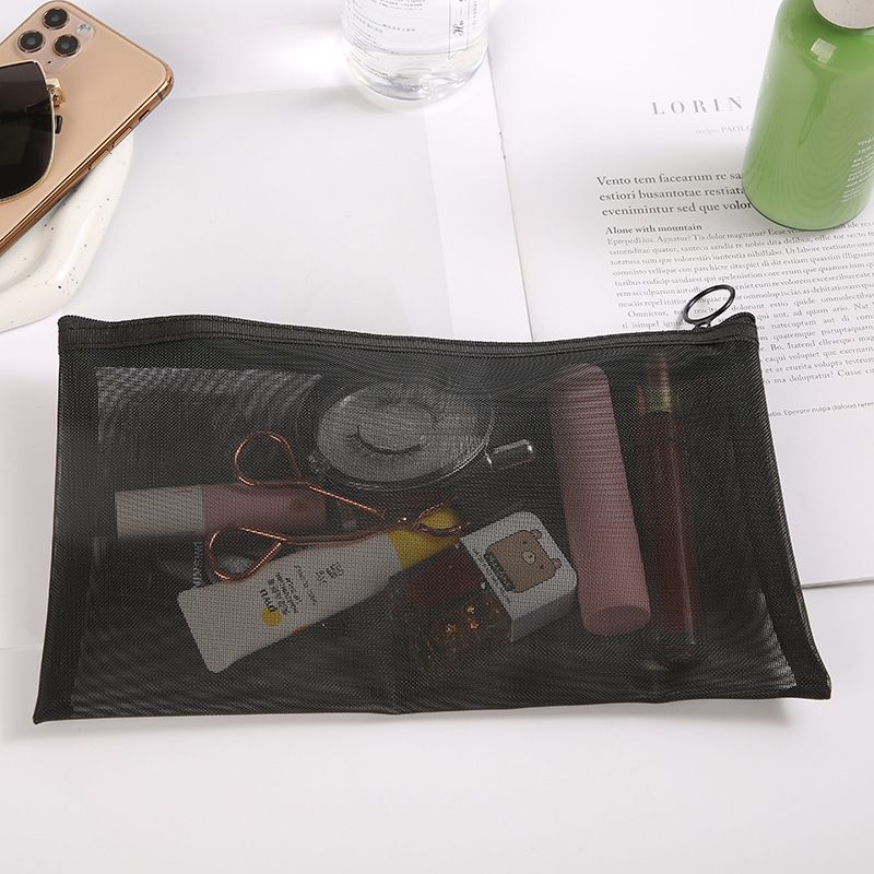 Mesh Pouch, Make up Bag with Zipper Cosmetic Organizer Pouch for Daily or view 2