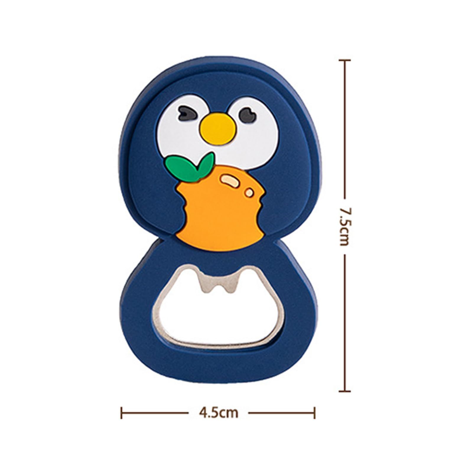 Bottle Opener, Magnetic Cartoon Animal Shape Strong PVC Metal Multifunction view 4