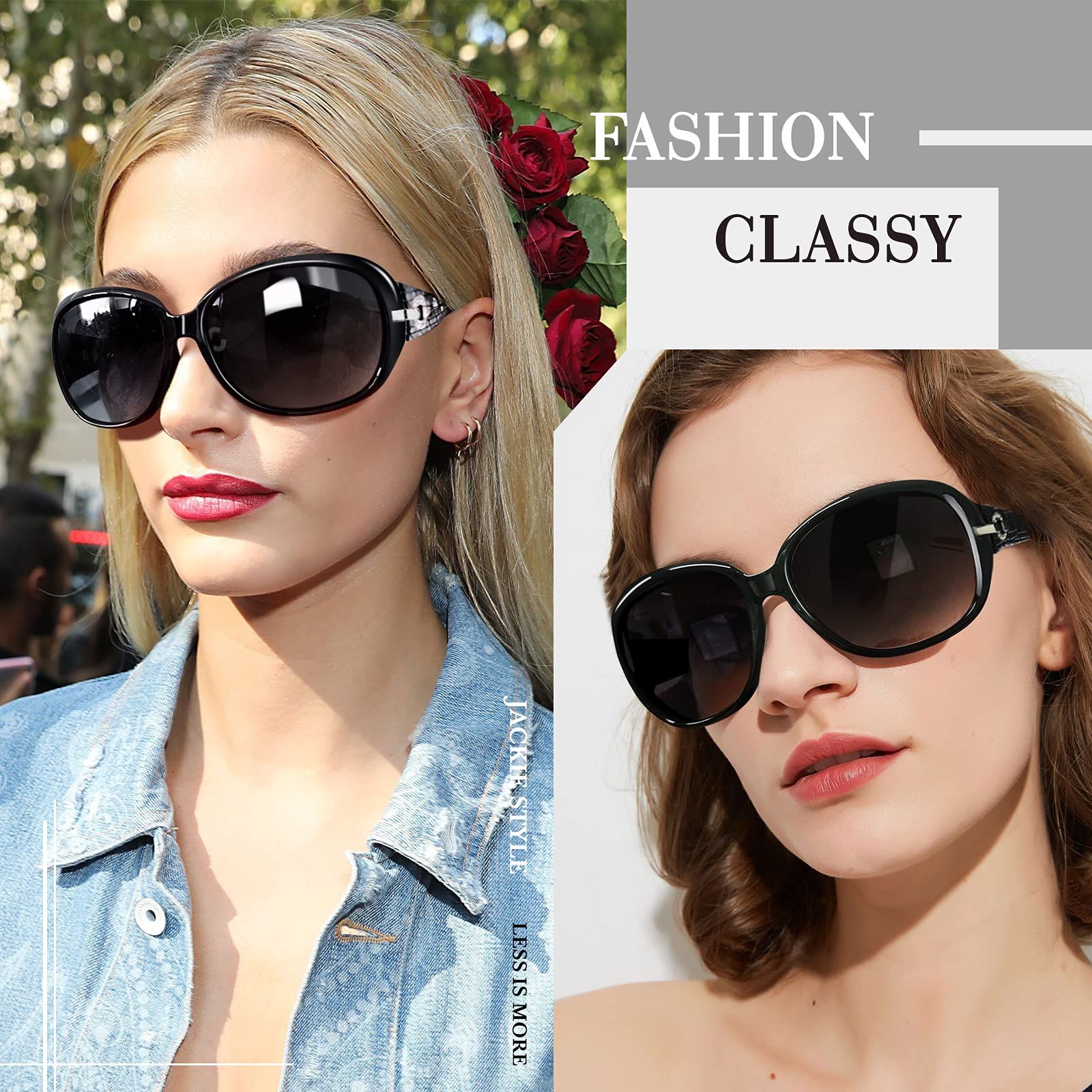 Sunglasses Womens Polarized Trendy Oversized Sun Glasses Fashion Ladies Shades view 2