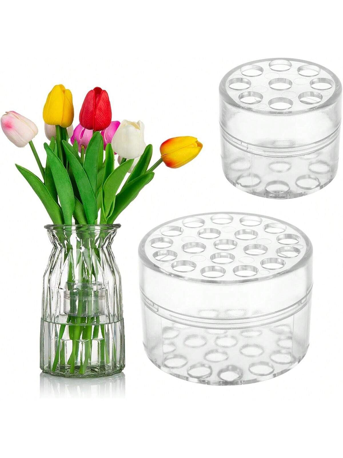 2Pcs Reusable Plastic Flower Arranger Tool