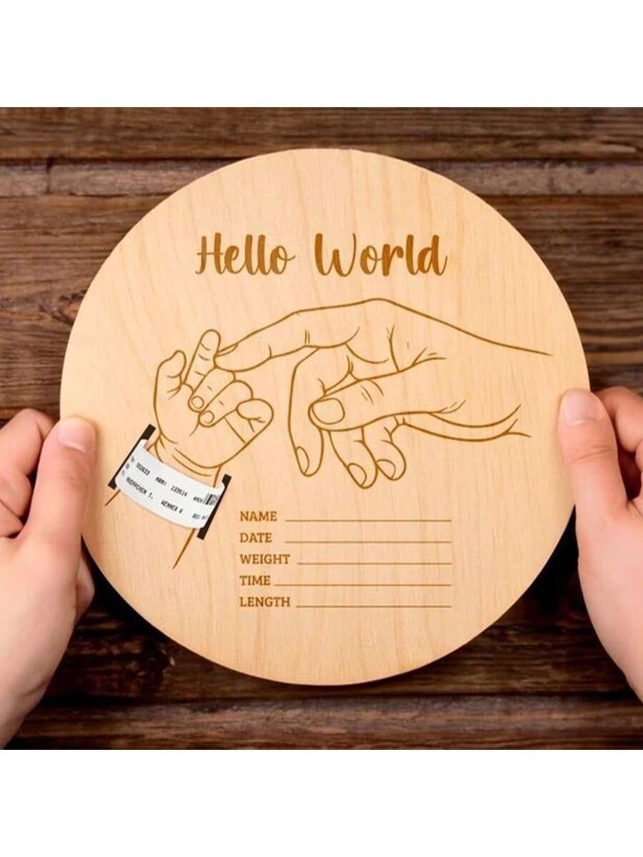 Newborn Hospital Bracelet Engraved Keepsake Box - Personalized Baby Gift With — image 1