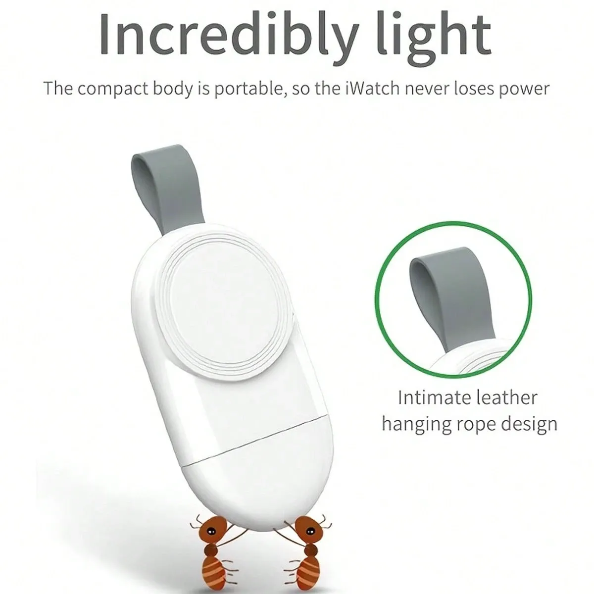 1Pc Usb Charger Compatible With Apple Watch Magnetic Travel Wireless Charger view 5