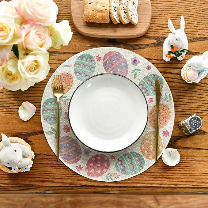 Easter Round Placemats Set of 4 view 2