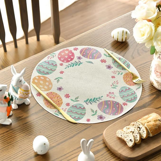 Easter Round Placemats Set of 4 view 3
