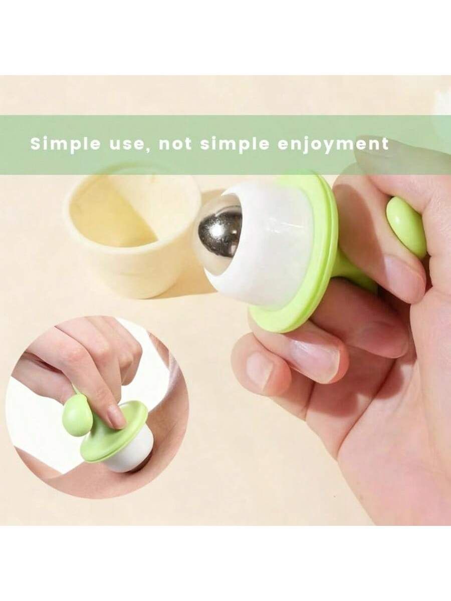 Roller Ball Massager 2PC Handheld Body Massager Mini Potted Plant Shaped view 3
