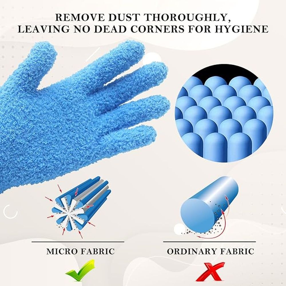 Microfiber Plant Dusting Gloves Reusable Leaf Cleaning Glove for Houseplants view 2