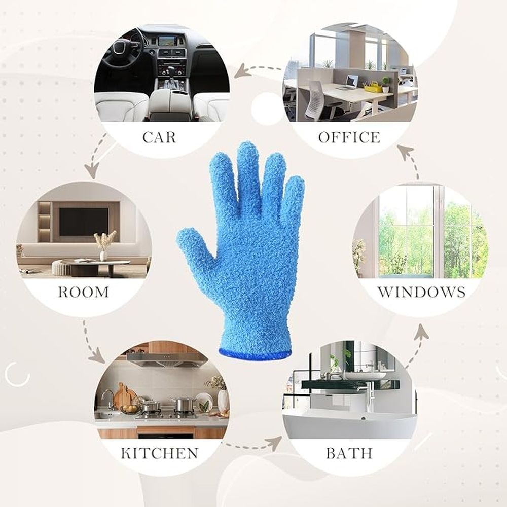 Microfiber Plant Dusting Gloves Reusable Leaf Cleaning Glove for Houseplants view 4