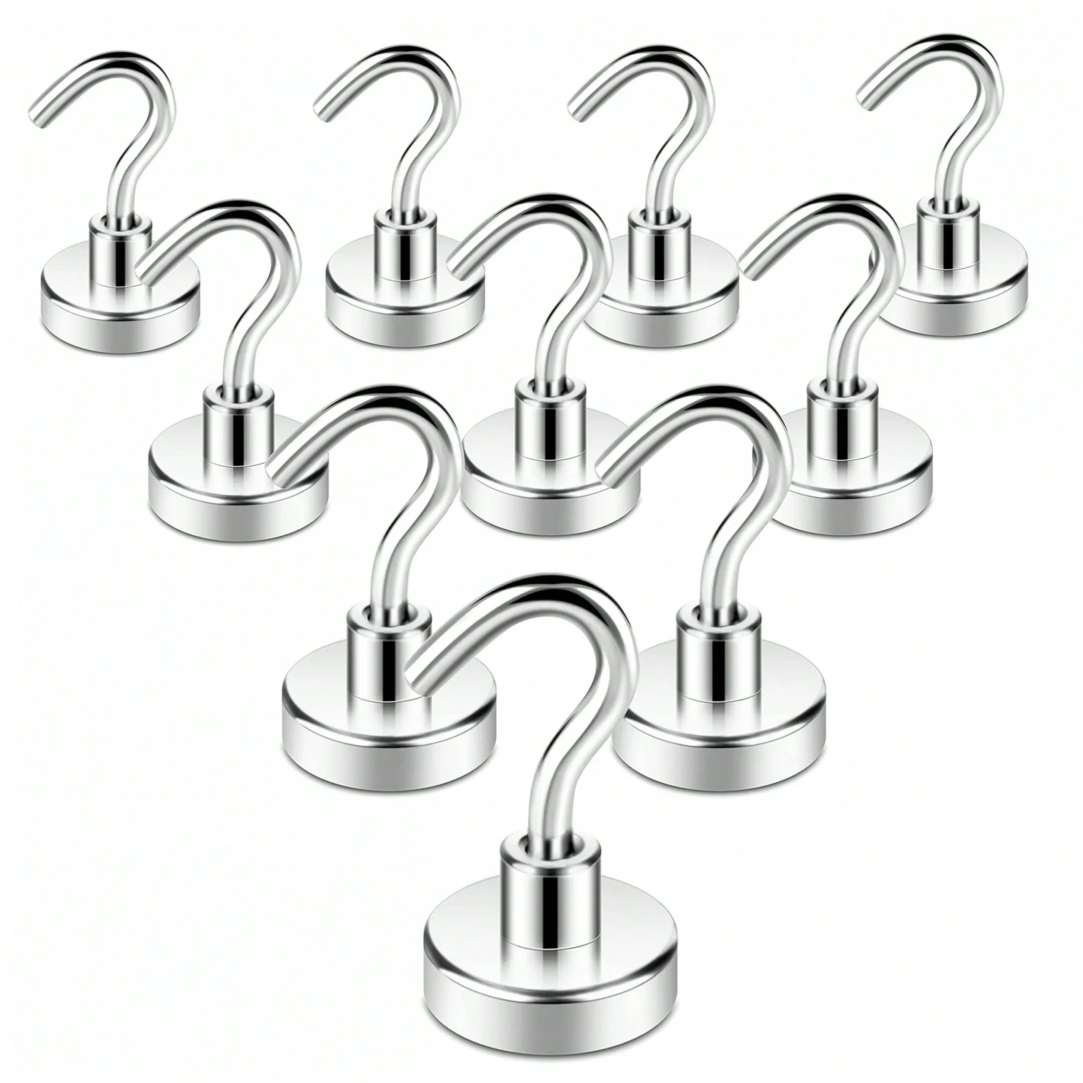 5-Pack Super Strong Magnetic Hooks (12mm)– 25LB Holding Force view 2