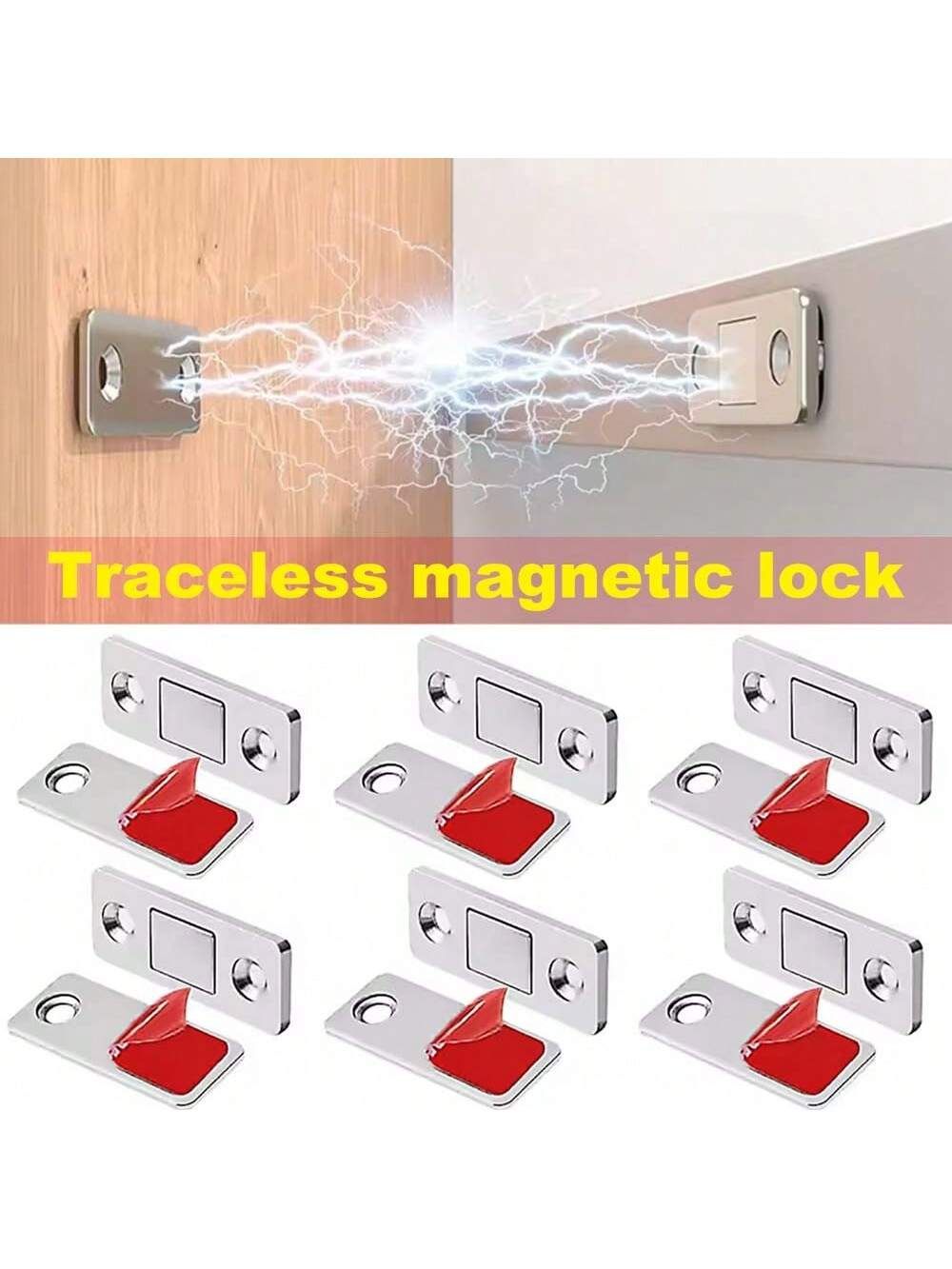 6 Pairs of No Drill Cabinet Magnetic Locks – Suitable for Drawers — image 1