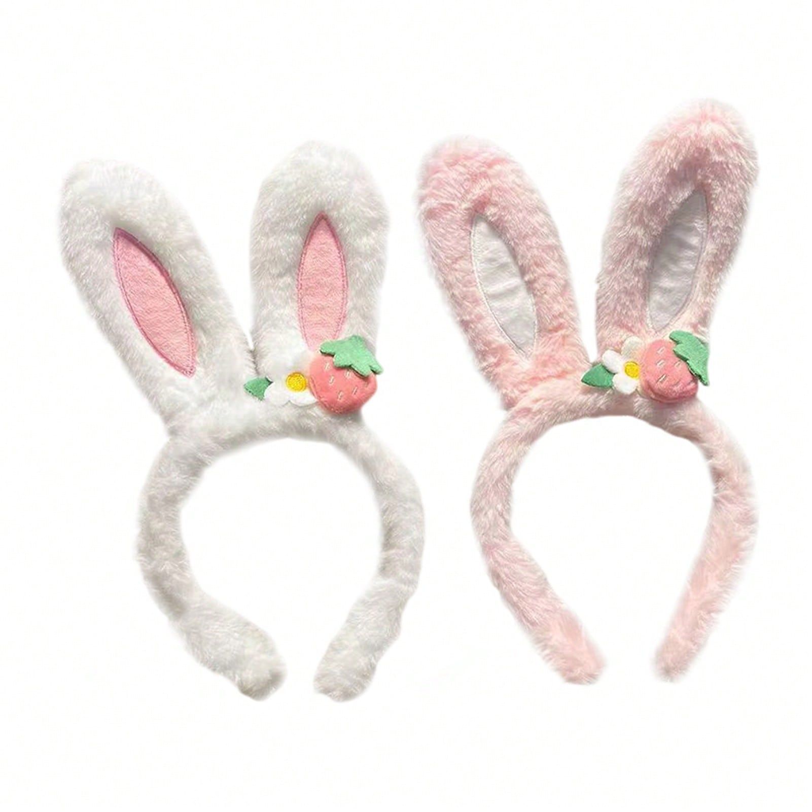 2 Pcs Cute Rabbit Ear Hair Band – Smooth Surface — image 1