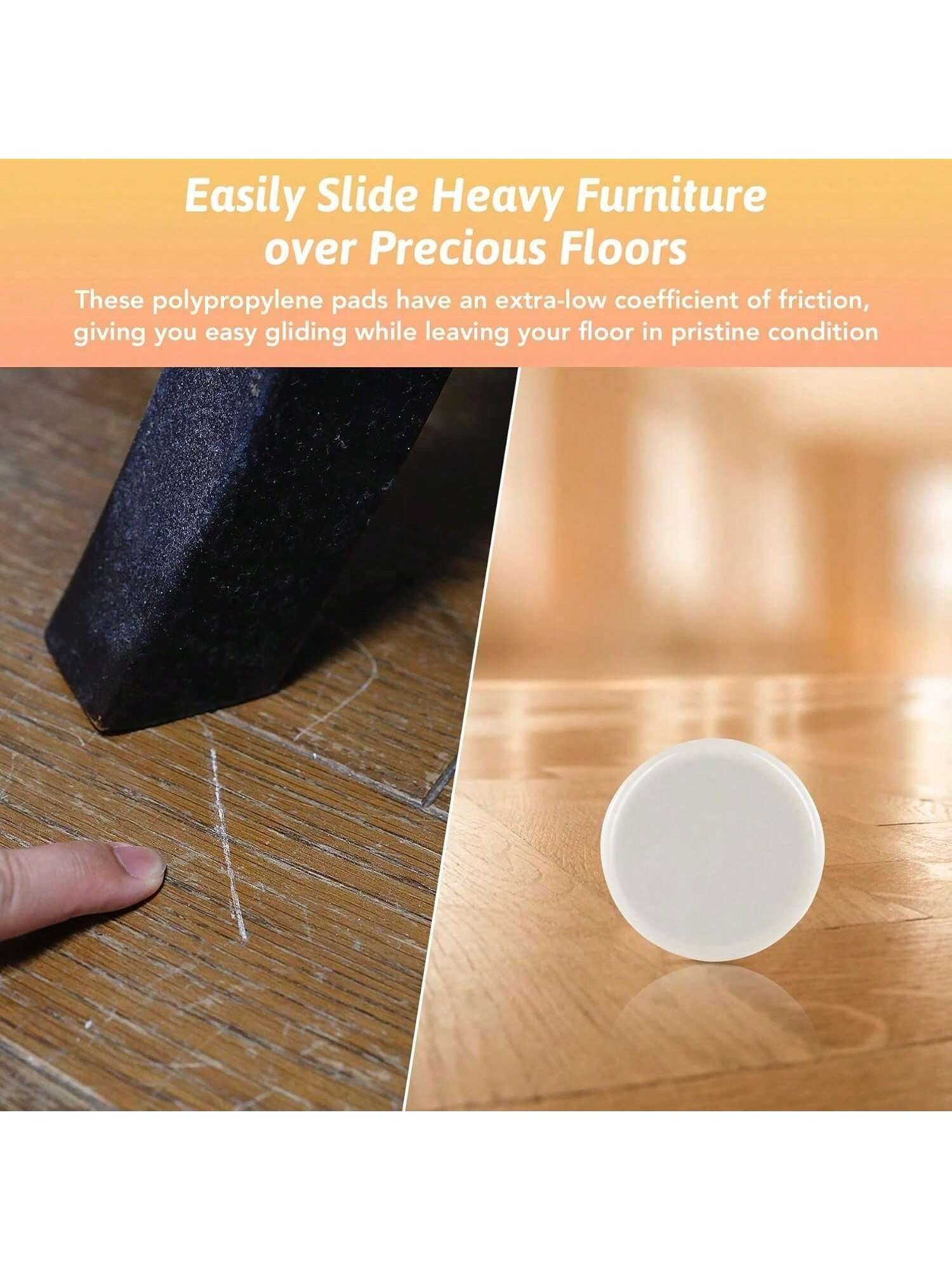 8Pcs Furniture Sliders – 3.5 Inch Heavy Duty Moving Pads view 2