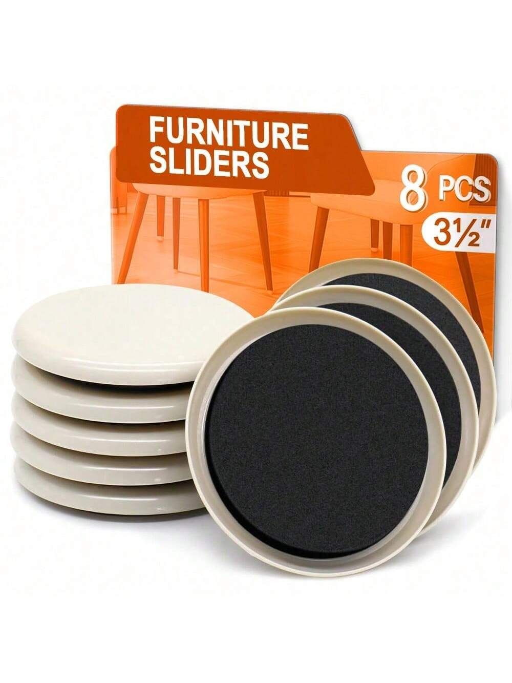 8Pcs Furniture Sliders – 3.5 Inch Heavy Duty Moving Pads view 5
