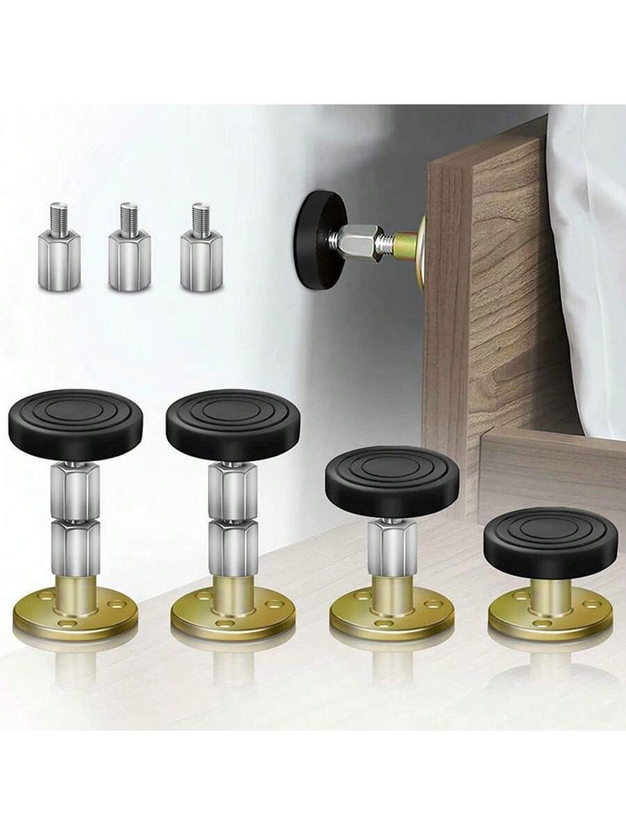 4PC Adjustable Bed Headboard Stabilizer – Prevents Shaking