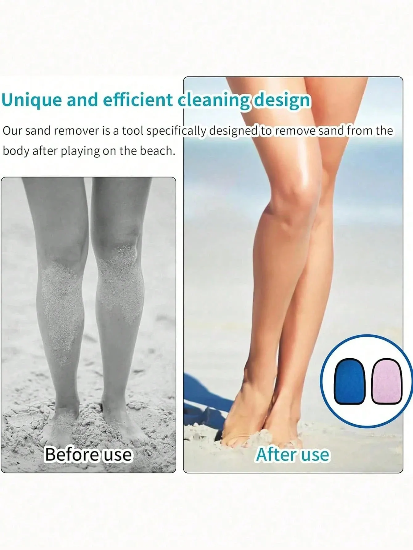 4-Pack Beach Sand Remover Gloves – Holiday Essential for Family Beach Trips view 2