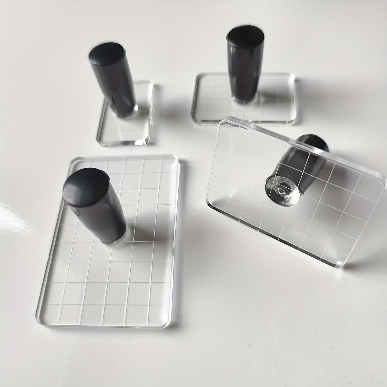 4Pcs Clear Acrylic Stamps with Handle view 4