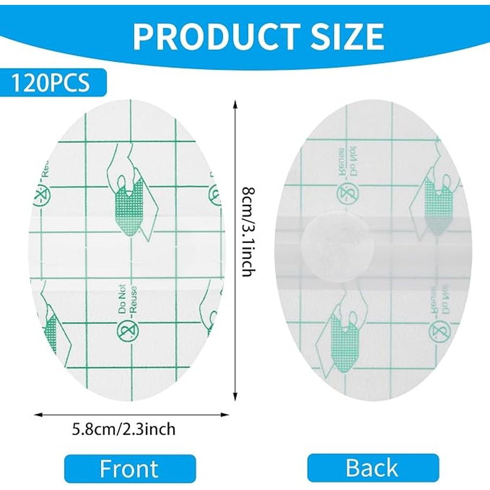 Ear Covers for Shower, 120 Pieces Waterproof Ear Stickers for Adults Ear view 2