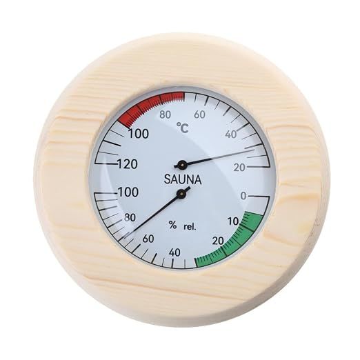 Sauna Thermometer and Hygrometer – 2-in-1 Analog Gauge — image 1