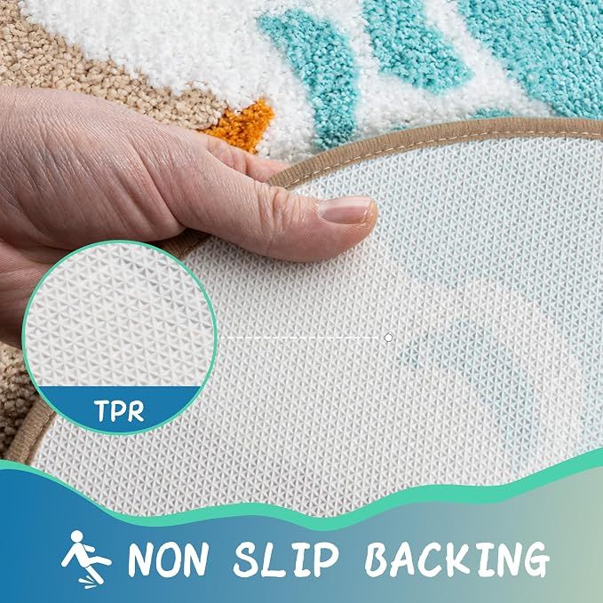 20"×32" Blue Nautical Bath Rug view 4