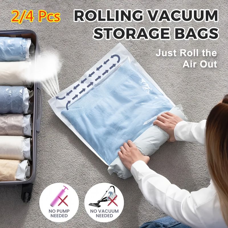 2 Pcs Hand-Rolled Travel Compression Bag view 2