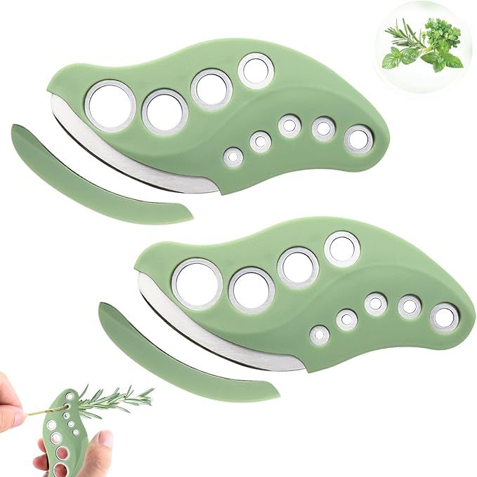 2 Pack Herb Stripper, Stainless Steel Herbs Leaf Stripping Tool, Herb Leaf